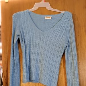 Talbots Blue Cable Knit Sweater, Medium